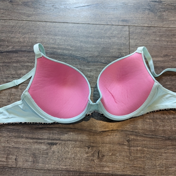 Victoria's Secret Pink 34C Wear Everywhere Push Up Bra Convertible Light Blue - Picture 3 of 6
